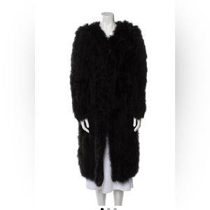 Vintage Ostrich feather Sonia Rykiel Coat Size M